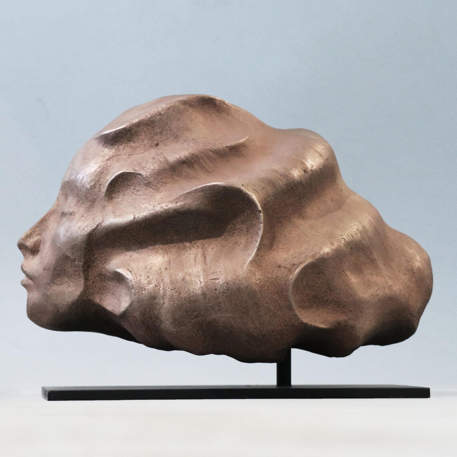 Perfect Cloud. A reminder of our dreams. Bronze sculpture. Series: Woman being, 11